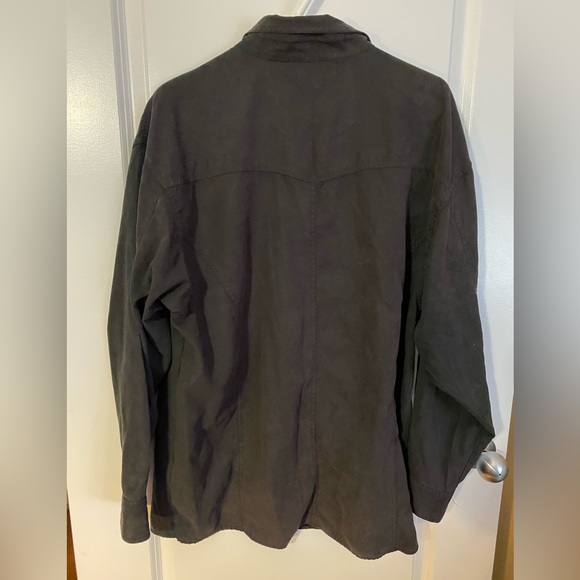 Kenneth Blake London Men’s Black Shirt Pearl-like Snaps Flapped Pockets Size XL - Picture 3 of 8